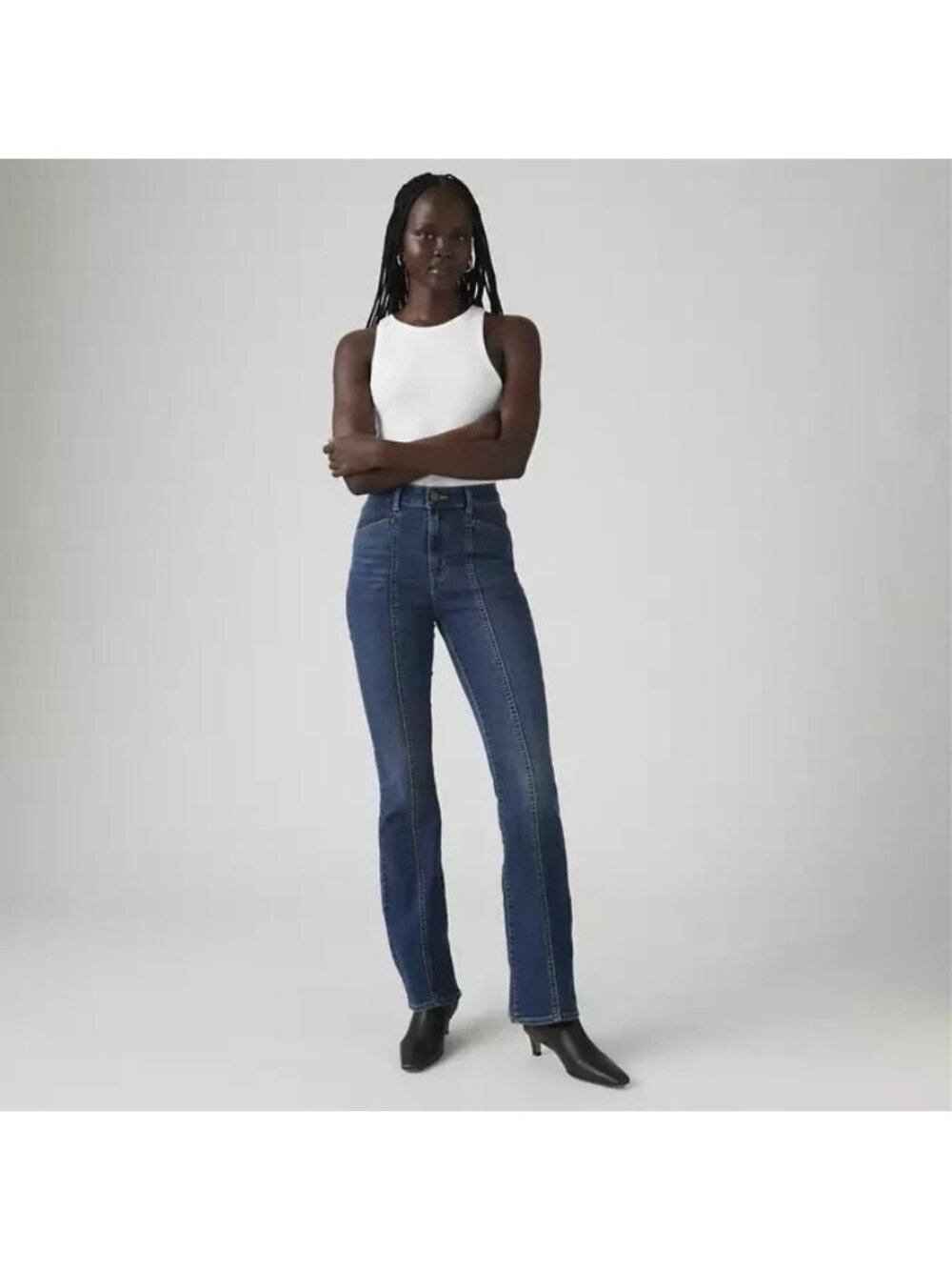 Levi's 725 Size 27 Dark Woods High Rise Bootcut Jeans Stellar Stretch NEW